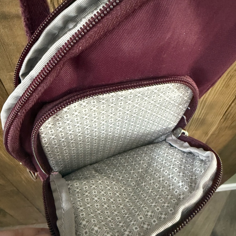 Travelon Burgundy Anti-Theft Sling Crossbody Bag - Picture 7 of 7